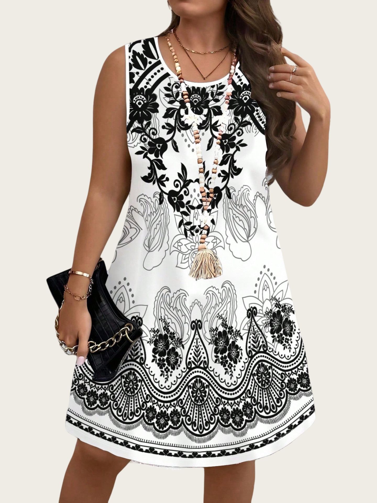 Ethnic Style Vintage Dresses 2 - Romper Floral Print 评论和价格